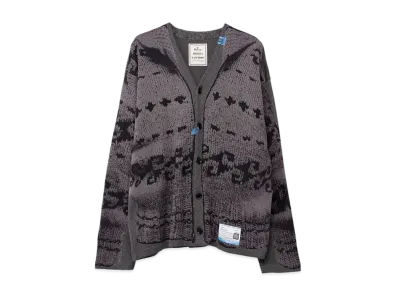 Maison MIHARA YASUHIRO Jacquard Knit Cardigan "Black"