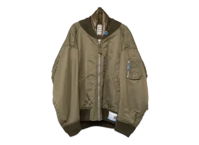 Maison MIHARA YASUHIRO Stole Combined MA-1 Jacket "Khaki"