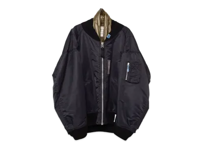 Maison MIHARA YASUHIRO Stole Combined MA-1 Jacket "Black"