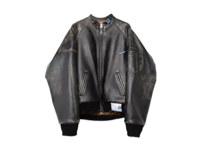 Maison MIHARA YASUHIRO Synthetic Leather Jacket "Black"