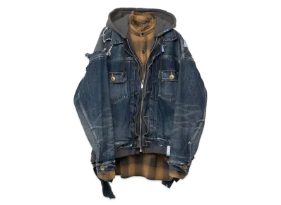Maison MIHARA YASUHIRO Mix Layered Denim Jacket "Indigo"