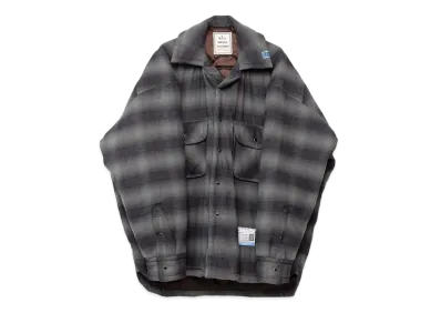 Maison MIHARA YASUHIRO Padded Check Shirt "Black"