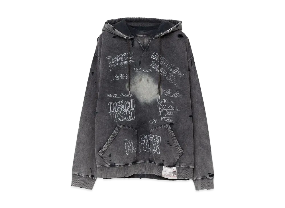 Maison MIHARA YASUHIRO Bleached Hoodie "Black"