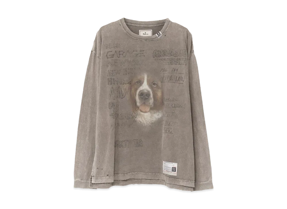 Maison MIHARA YASUHIRO Bleached Long-sleeve T-shirt "Beige"