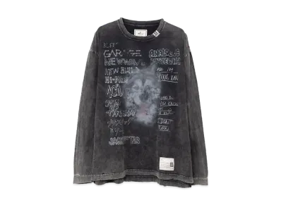 Maison MIHARA YASUHIRO Bleached Long-sleeve T-shirt "Black"