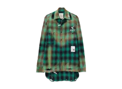 Maison MIHARA YASUHIRO Vintage-like Check Shirt "Green"