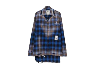 Maison MIHARA YASUHIRO Vintage-like Check Shirt "Blue"
