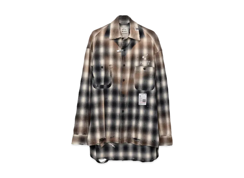 Maison MIHARA YASUHIRO Vintage-like Check Shirt "Black"
