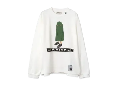 Maison MIHARA YASUHIRO Charles Printed Long Sleeve T-Shirt "White"