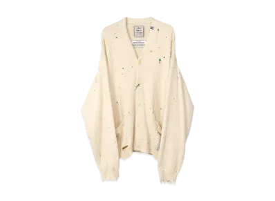 Maison MIHARA YASUHIRO Distressed Knit Cardigan "White"