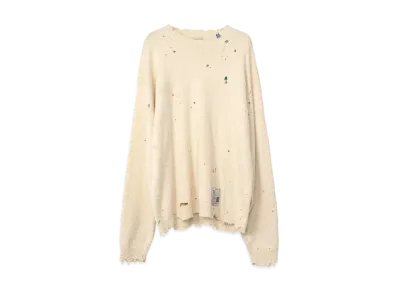 Maison MIHARA YASUHIRO Distressed Knit Sweater "White"