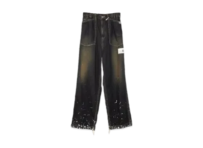 Maison MIHARA YASUHIRO Painted Denim Baker Pants "Indigo"