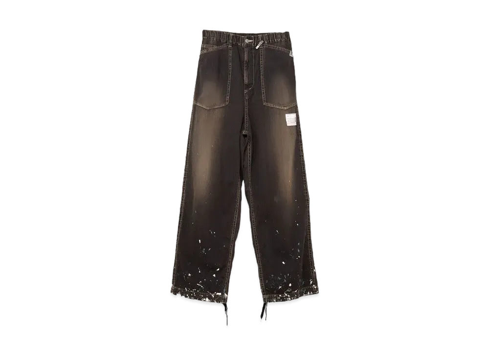 Maison MIHARA YASUHIRO Painted Denim Baker Pants "Black"