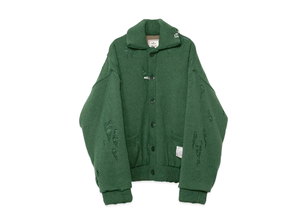 Maison MIHARA YASUHIRO Padded Knit Cardigan "Green"