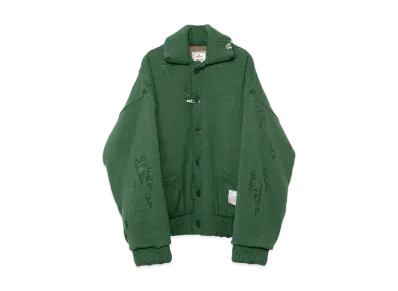 Maison MIHARA YASUHIRO Padded Knit Cardigan "Green"