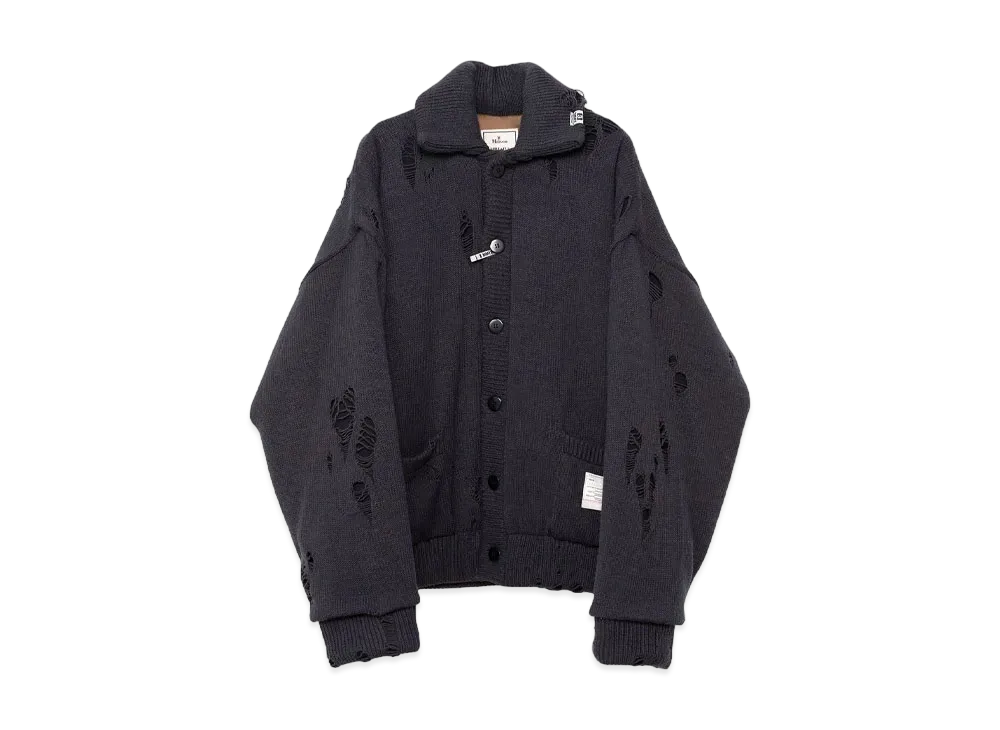 Maison MIHARA YASUHIRO Padded Knit Cardigan "Black"