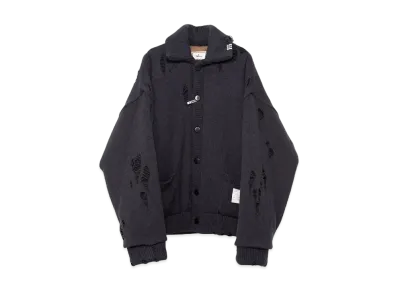 Maison MIHARA YASUHIRO Padded Knit Cardigan "Black"