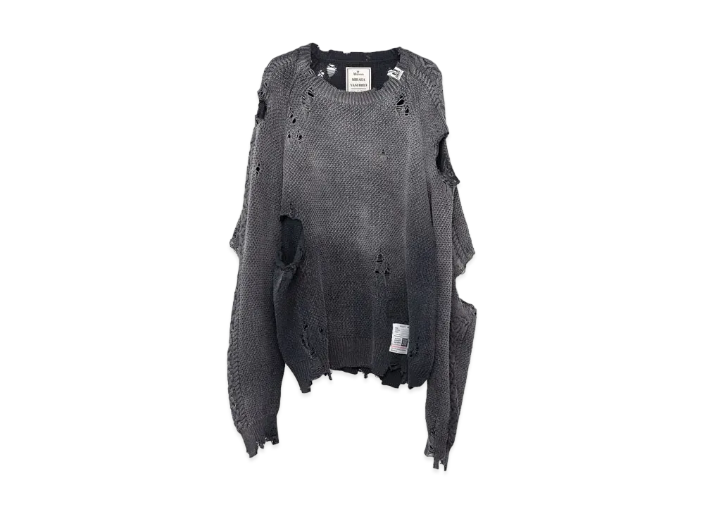 Maison MIHARA YASUHIRO Sun Faded Like Knit Sweater "Black"