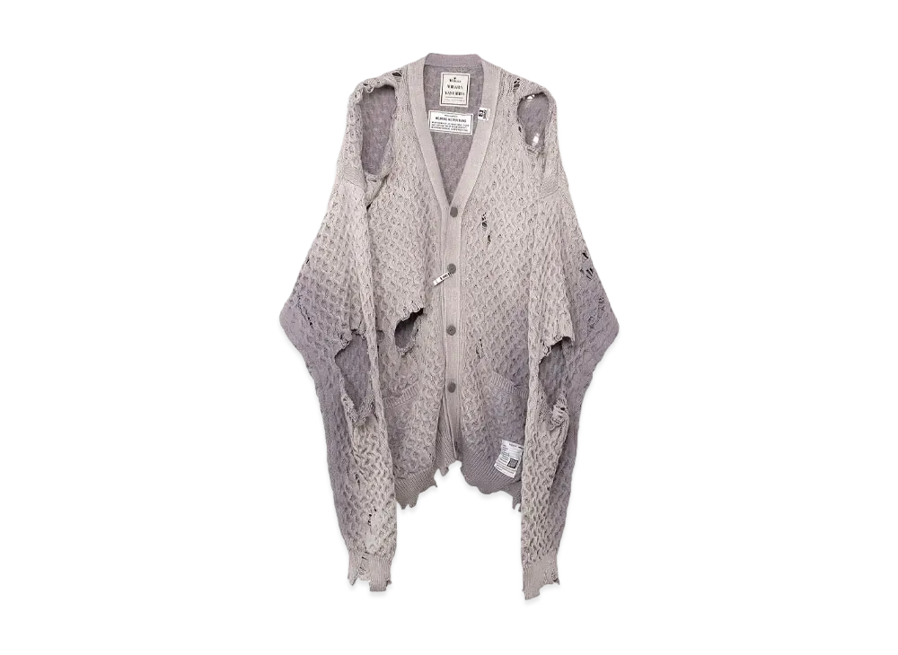 Maison MIHARA YASUHIRO Sun Faded Like Knit Cardigan "Purple"