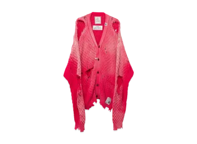 Maison MIHARA YASUHIRO Sun Faded Like Knit Cardigan "Pink"