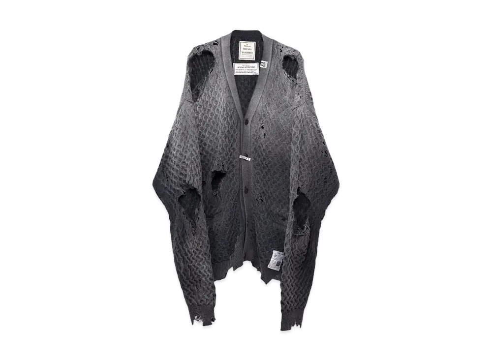 Maison MIHARA YASUHIRO Sun Faded Like Knit Cardigan "Black"