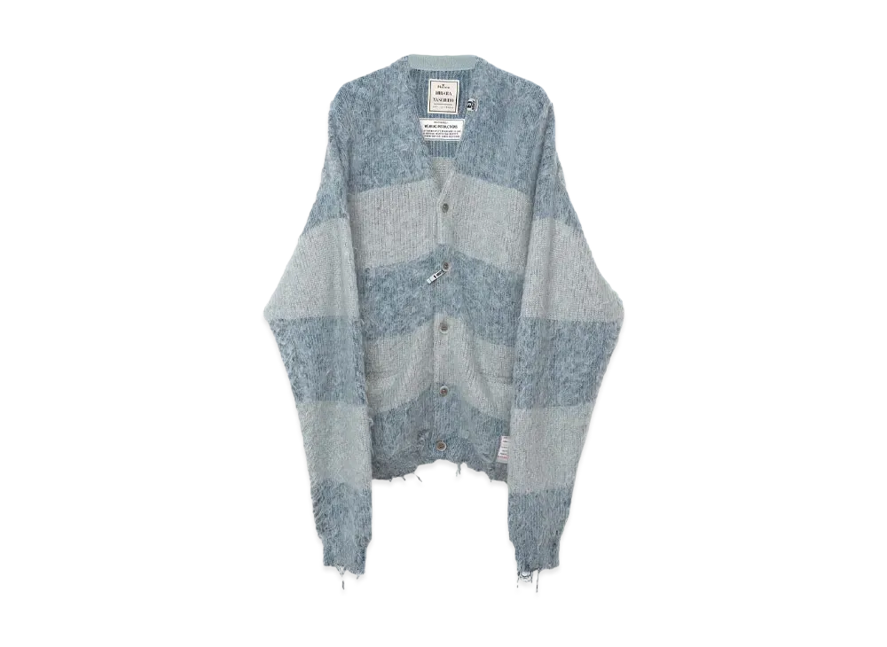 Maison MIHARA YASUHIRO Glittery Mohair Knit Cardigan "Blue"