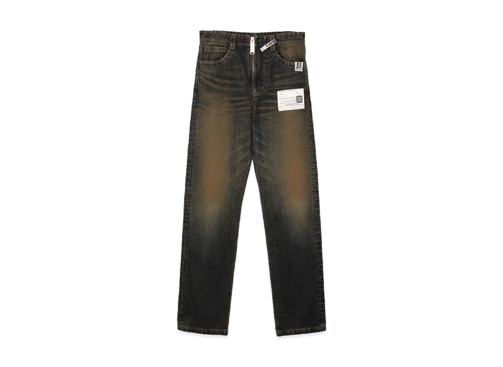 Maison MIHARA YASUHIRO Amateur Sewn Like Zip-up Denim Pants "Indigo"