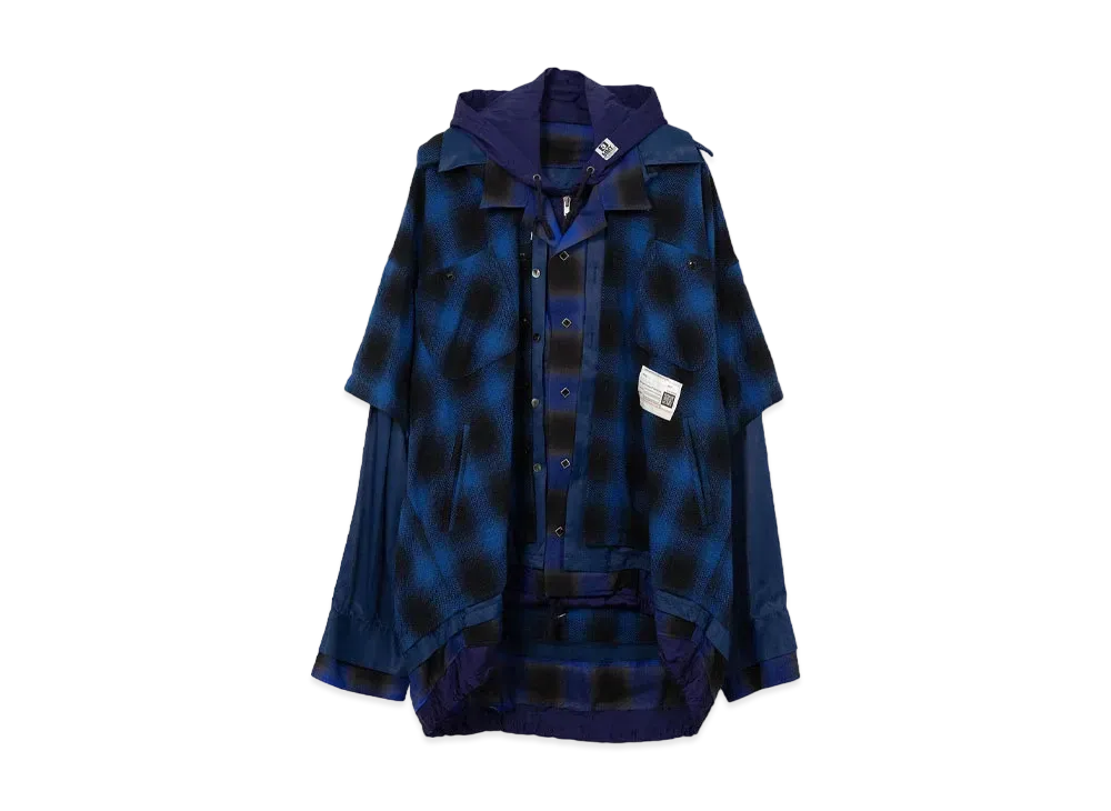 Maison MIHARA YASUHIRO Layered Check Shirt "Blue"