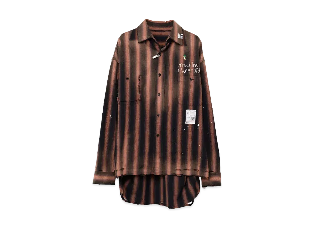 Maison MIHARA YASUHIRO Vintage Like Stripe Shirt "Brown"