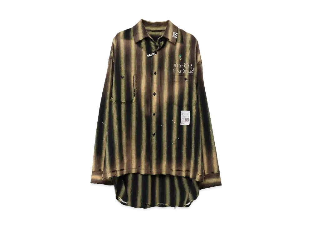 Maison MIHARA YASUHIRO Vintage Like Stripe Shirt "Green"