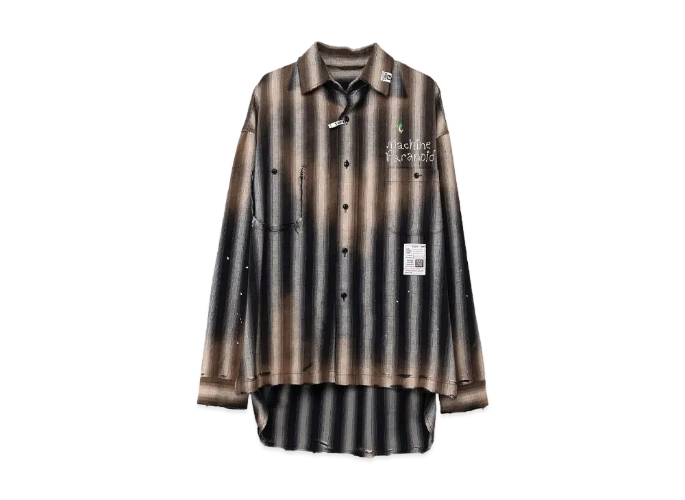 Maison MIHARA YASUHIRO Vintage Like Stripe Shirt "Black"
