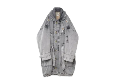 Maison MIHARA YASUHIRO Loose Satin Coat "White"