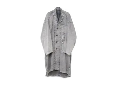 Maison MIHARA YASUHIRO Cotton Satin Shop Coat "White"