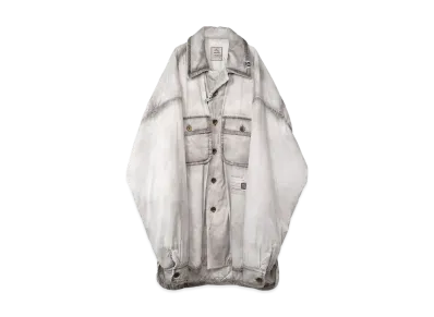 Maison MIHARA YASUHIRO Distressed Huge Puffer Shirt "Light Gray"