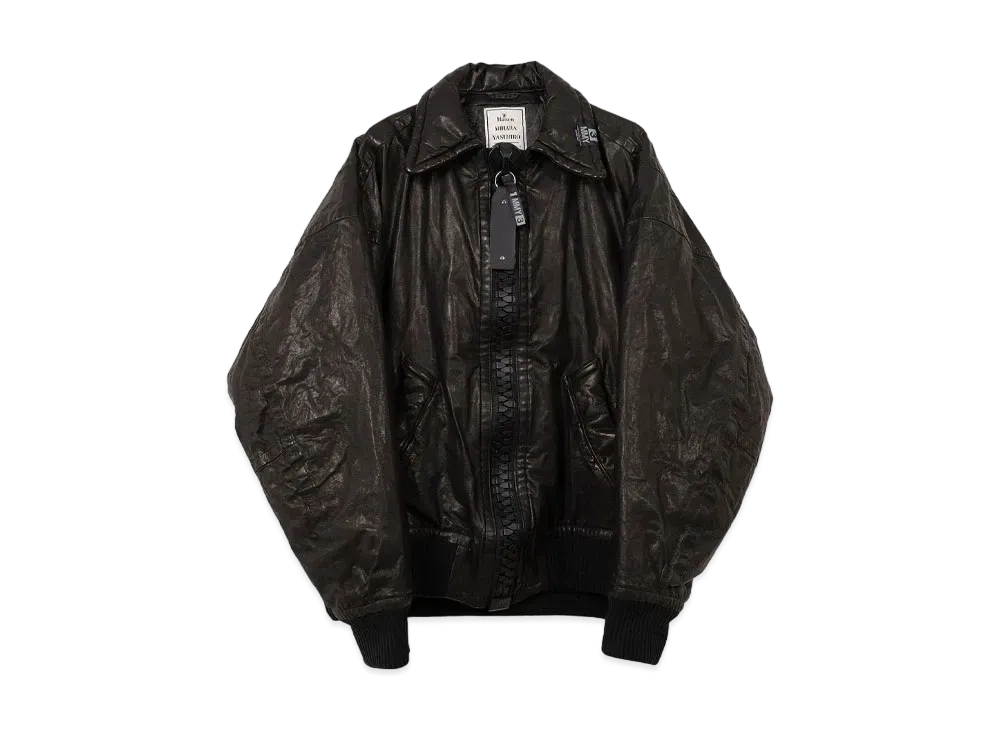 Maison MIHARA YASUHIRO x BACKLASH Smooth Leather Big Zip Jacket