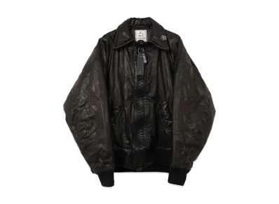 Maison MIHARA YASUHIRO x BACKLASH Smooth Leather Big Zip Jacket
