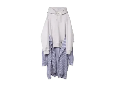 Maison MIHARA YASUHIRO Hoodie Combined Shirt Dress "White"