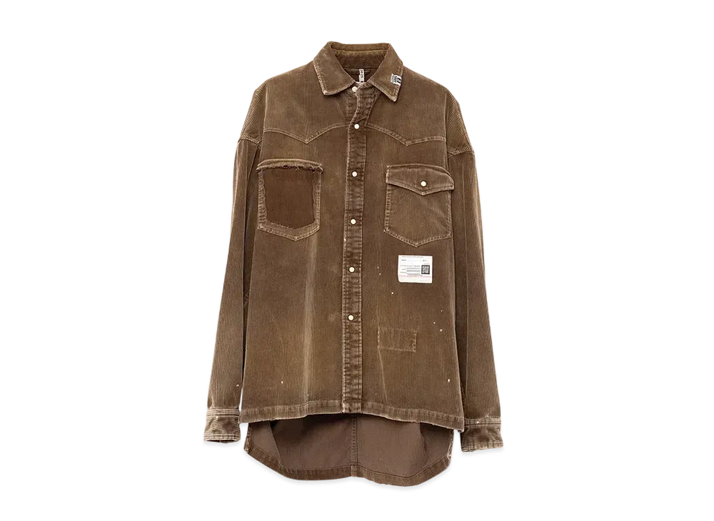 Maison MIHARA YASUHIRO Vintage-like Corduroy Shirt "Brown"