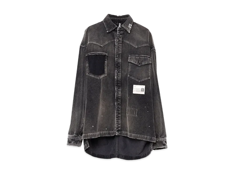 Maison MIHARA YASUHIRO Vintage-like Corduroy Shirt "Black"