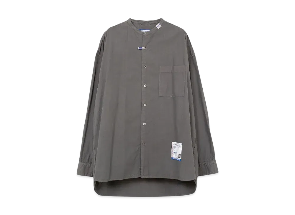 Maison MIHARA YASUHIRO Band Collar Long Sleeve Shirt "Dark Gray"