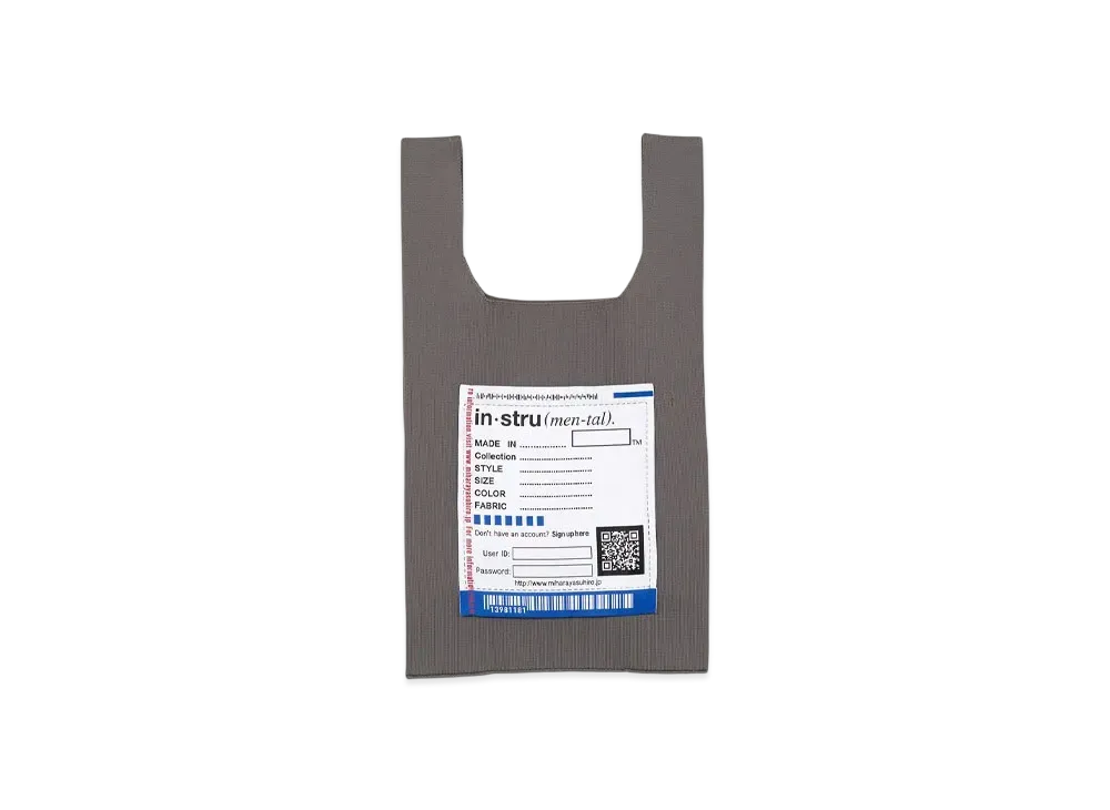 Maison MIHARA YASUHIRO Milan Rib Shop Bag "Dark Gray"