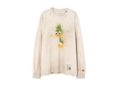 Maison MIHARA YASUHIRO Leon Print Distressed LS T-shirt "Gray"