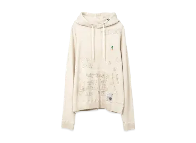 Maison MIHARA YASUHIRO Distressed Graffiti Print Hoodie "White"