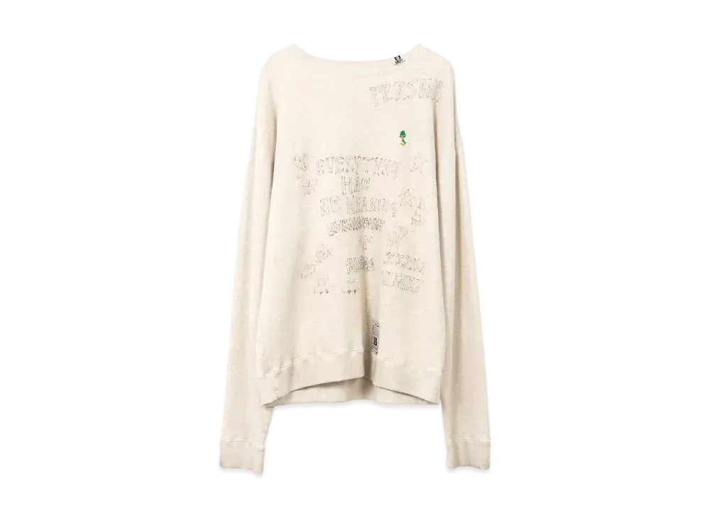 Maison MIHARA YASUHIRO Distressed Graffiti Print Sweatshirt "White"