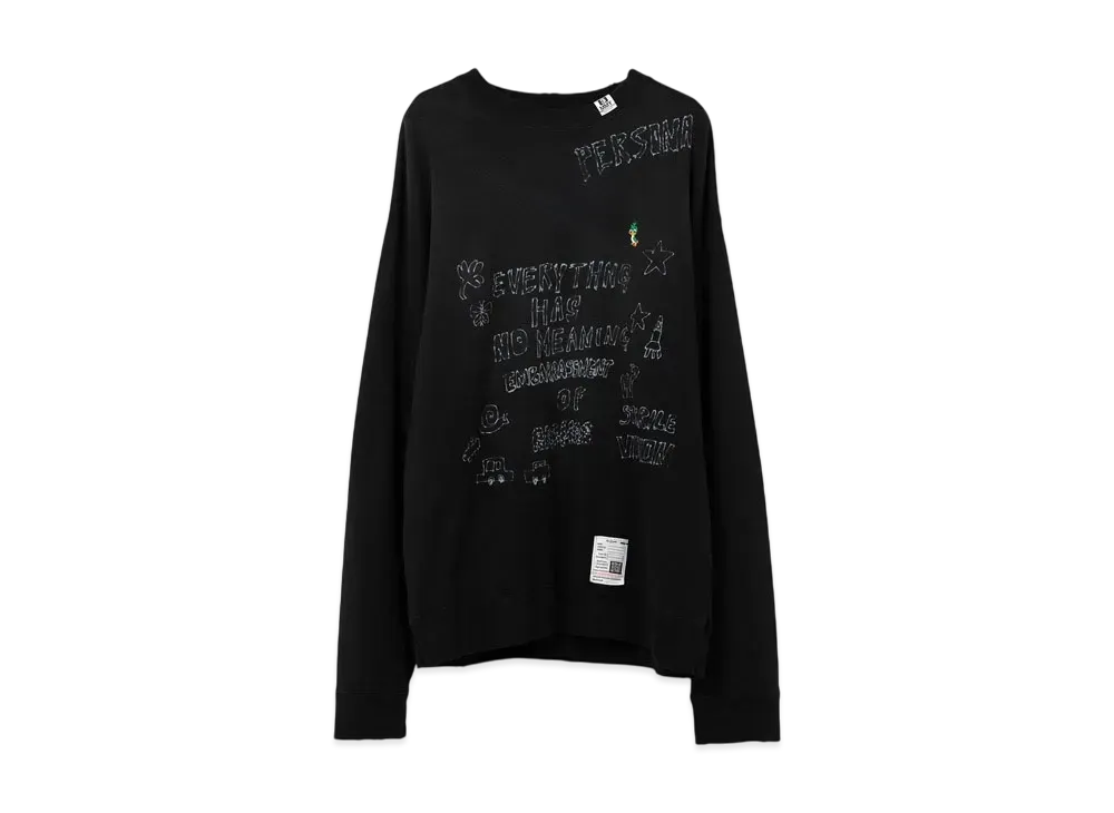 Maison MIHARA YASUHIRO Distressed Graffiti Print Sweatshirt "Black"