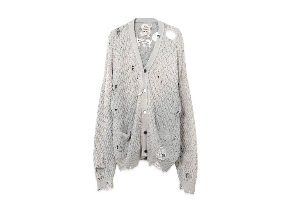 Maison MIHARA YASUHIRO Sun Faded Like Knit Cardigan "Gray"
