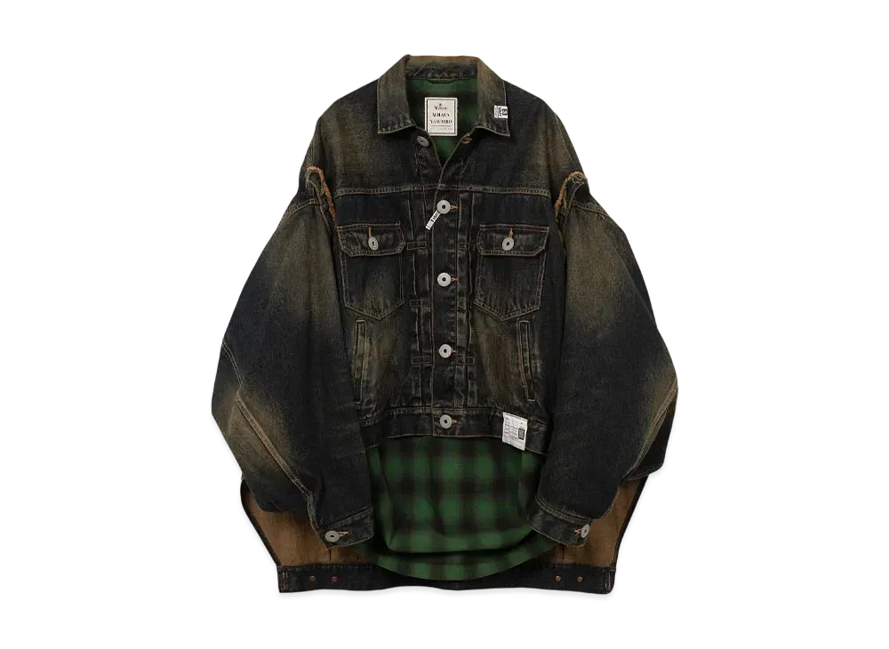 Maison MIHARA YASUHIRO Shirt Combined Denim Jacket "Indigo"