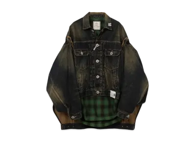 Maison MIHARA YASUHIRO Shirt Combined Denim Jacket "Indigo"