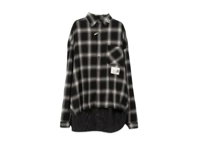 Maison MIHARA YASUHIRO 2 Shirts Combined Long Sleeve Shirt "Black"