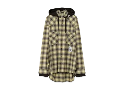 Maison MIHARA YASUHIRO Hoodie Combine Checkered Shirt "Yellow"